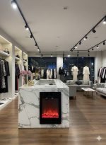 شومینه برقی 90x60 با گرما