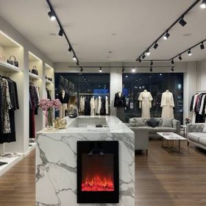 شومینه برقی 90x60 با گرما