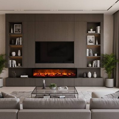 شومینه برقی 160x45 بدون گرما