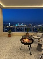 آتشدان هیزمی با صفحه استیک پز