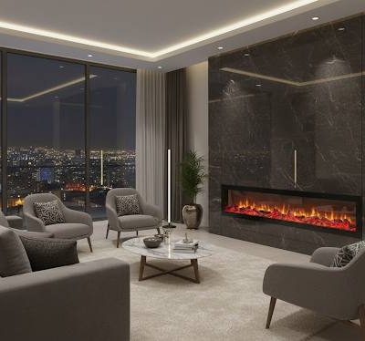 شومینه برقی 200x45 سفارشی